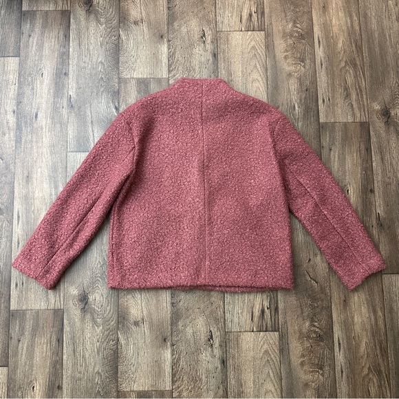 Liz Claiborne Short 2-button Faux Fur Jacket Women’s Size L  Artisan Wine - Picture 7 of 9